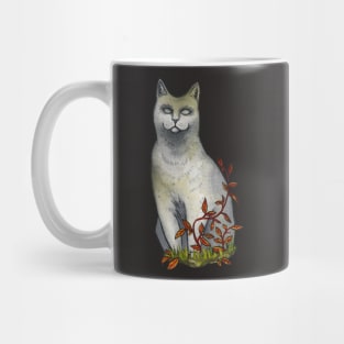 Cemetery cat statue Mug